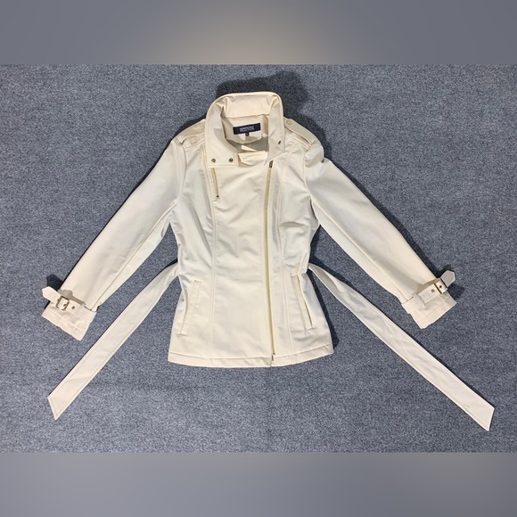 Kenneth Cole Reaction Womens Elegant Jacke crem size M - Picture 2 of 15